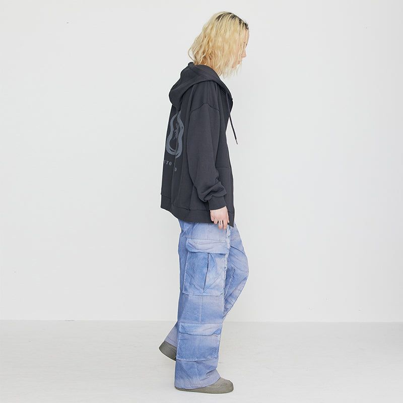 Dyeing Cargo Banding Pants Blue