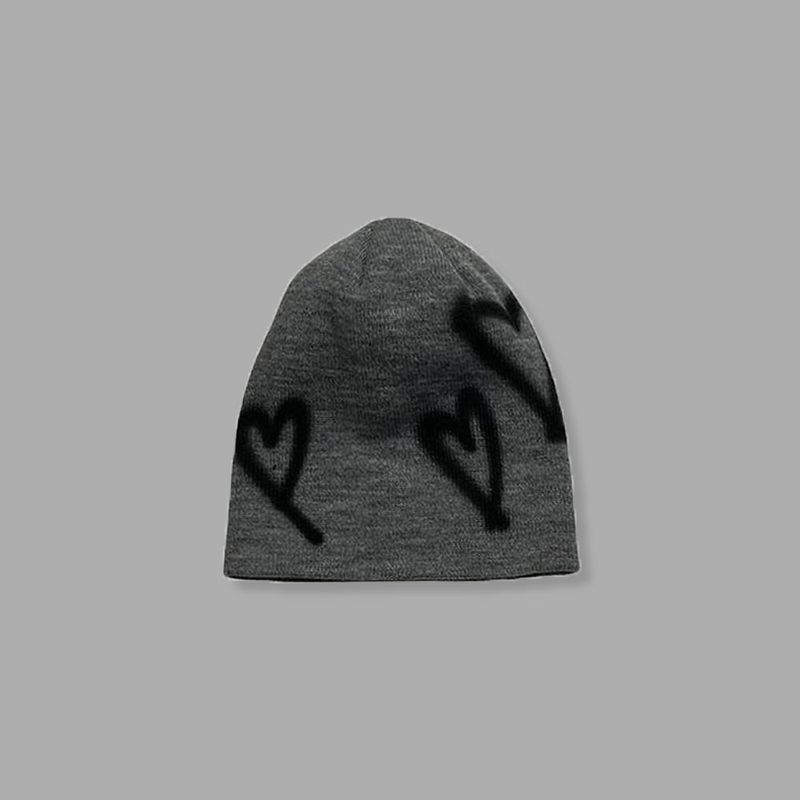 Spray Printing Heart Beanie 2C