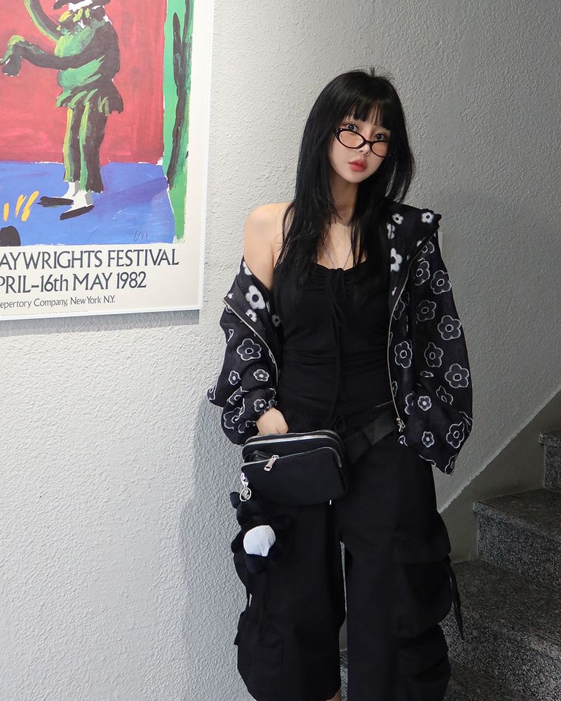 Summer Flower See-Through Windbreaker Windbreaker