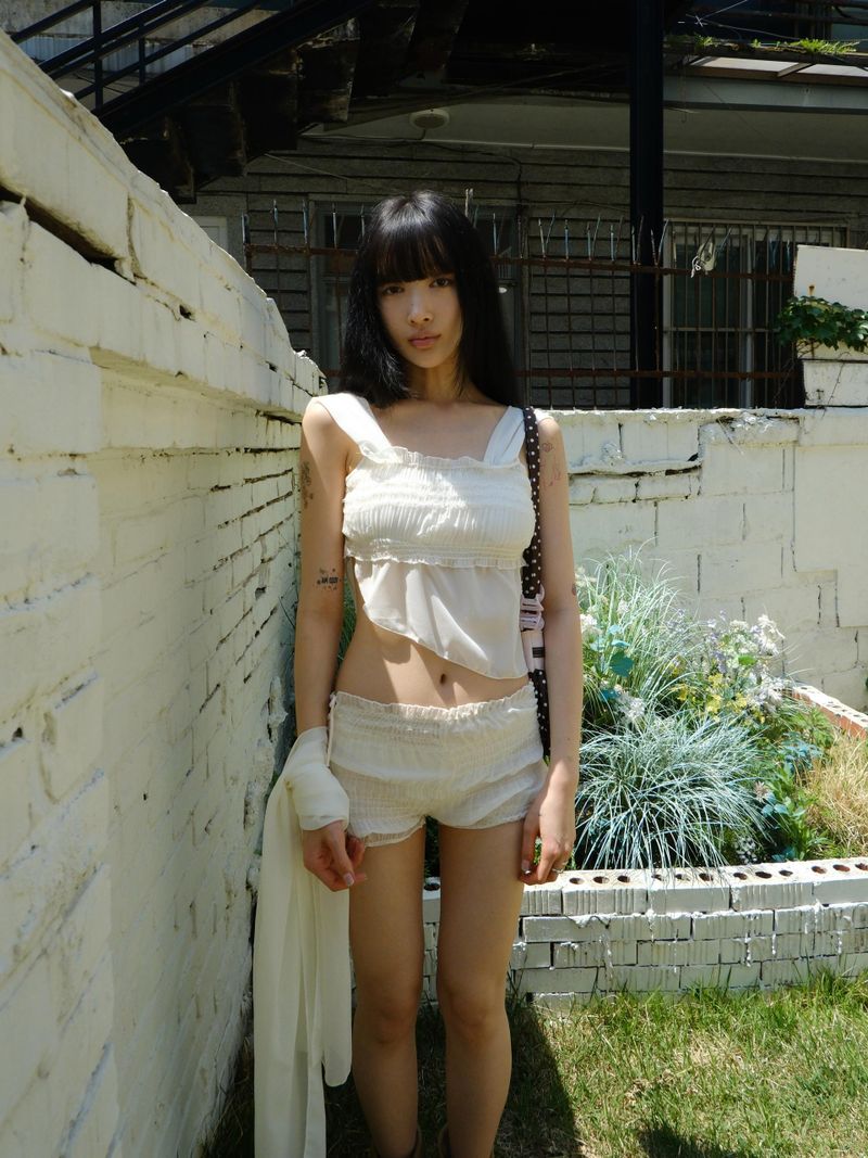 wrinkle chiffon bikini