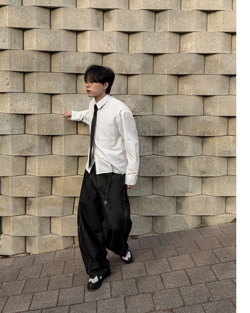 Aon Basic Cropped Shirt