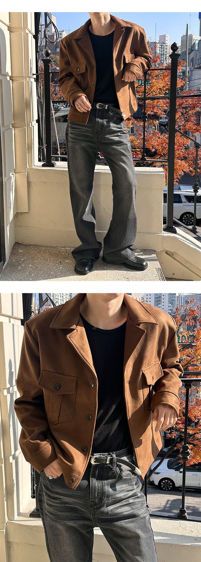[F/W] Light two pocket suede jacket(2color)