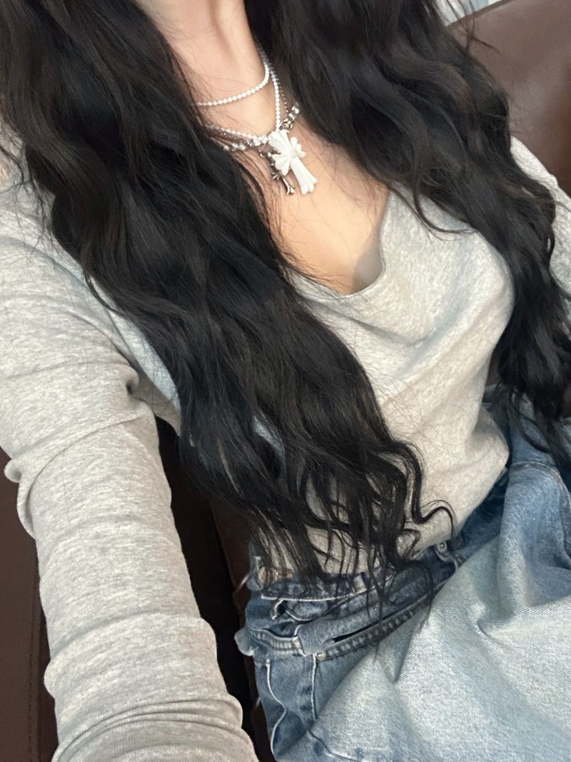 Gray shoulder crop hoodie