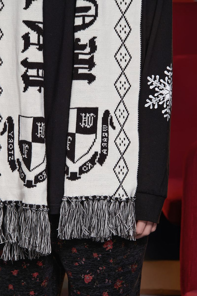 GOTHIC LOGO MUFFLER / BLACK&IVORY
