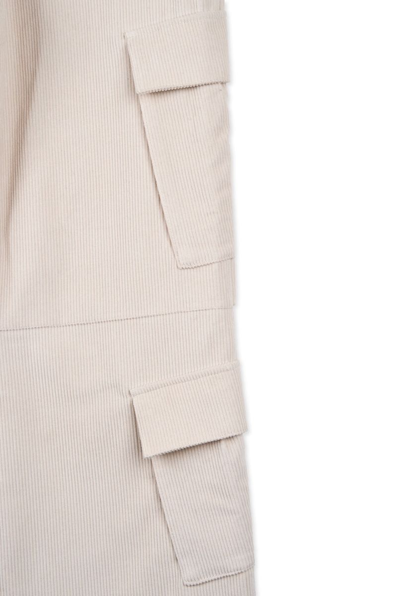 Bluesf Corduroy Cargo Pants - Cream