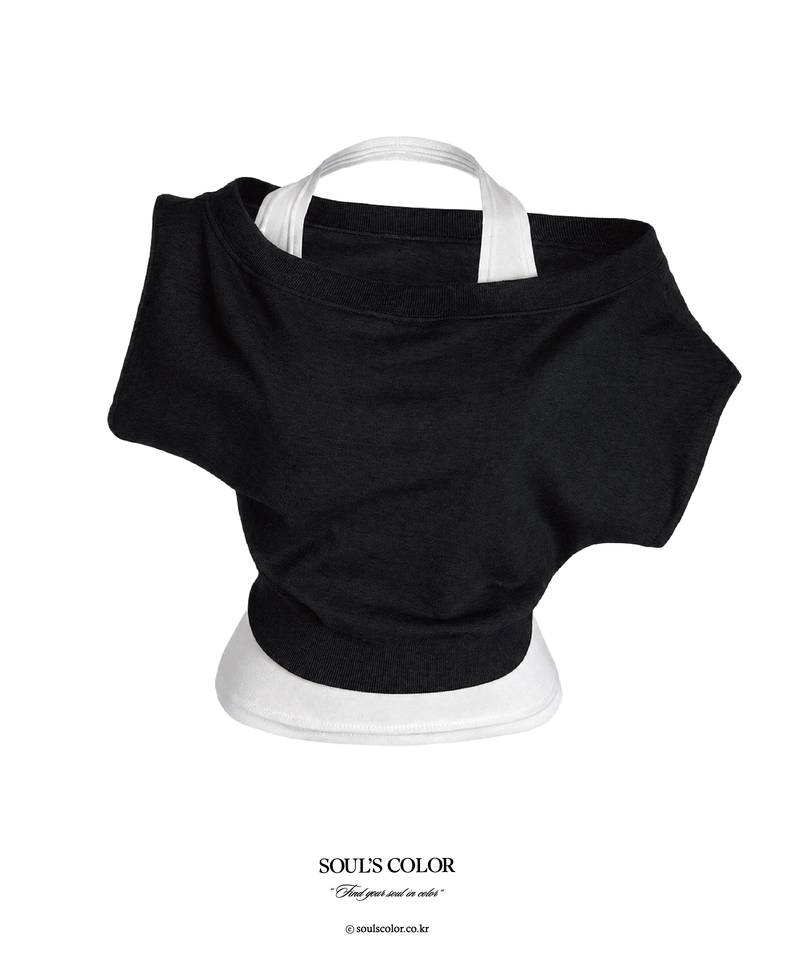 Dual Layered Halter Top Set (2color)