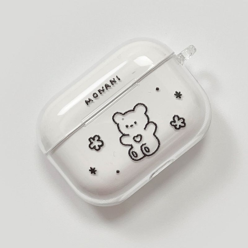 [AirPods] Black maro bear hard case (only case)