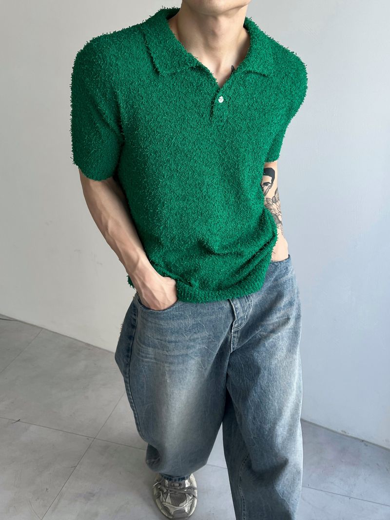EGONLEO(エゴンレオ)の「Lowell Bueckle Collar Knitwear(5colors)(Tops)」