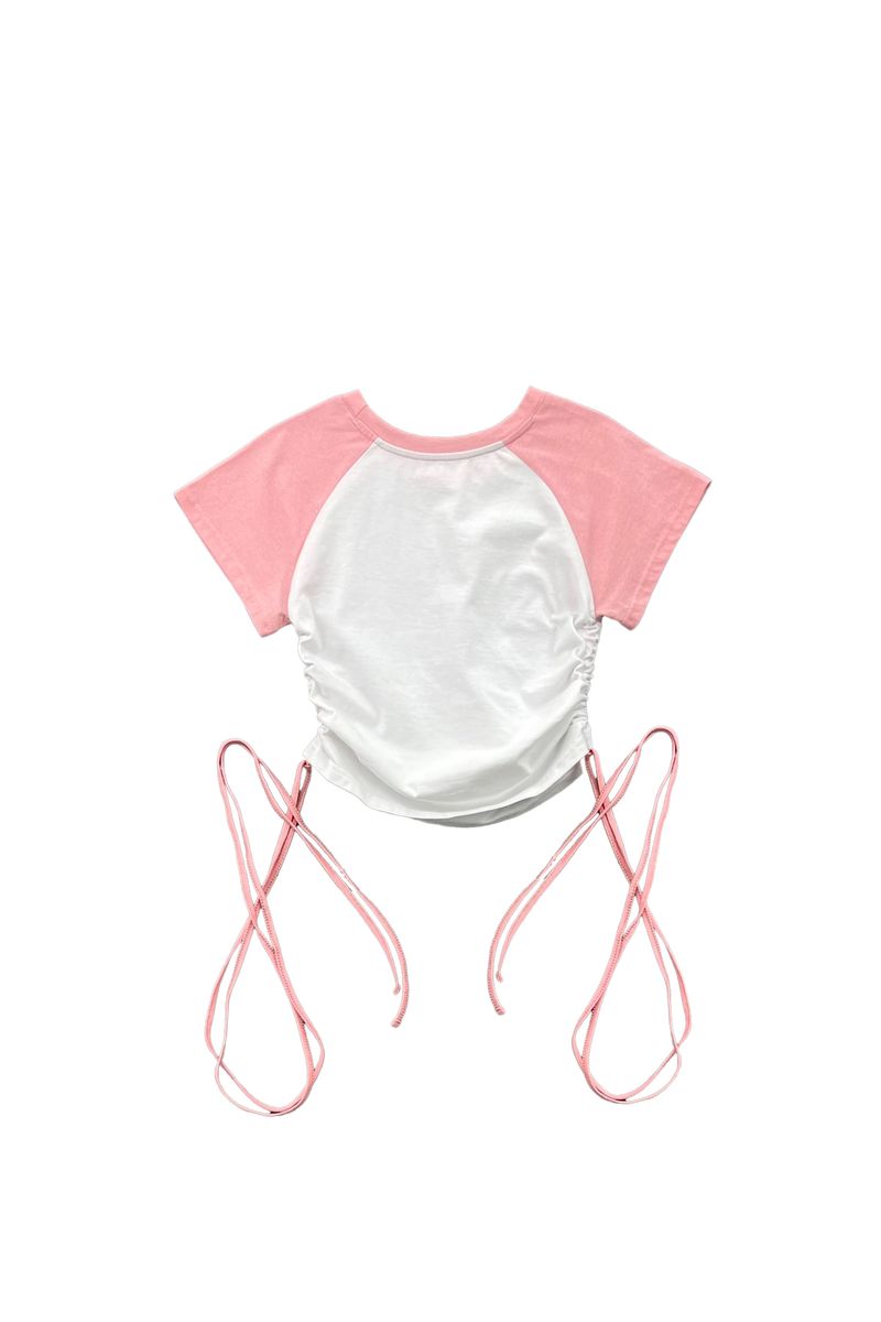 GOOD LUCK LOGO T-SHIRT / PINK