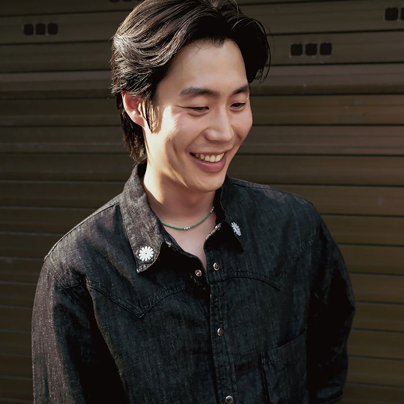 Western linen denim shirts / Black