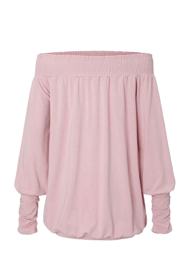 Bell shirring top - pink