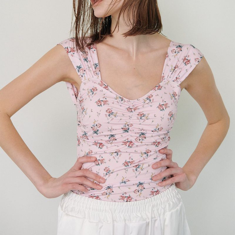 FLOWER SWIMSUIT, PINK