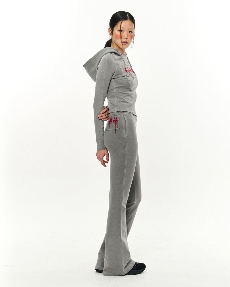 Patch Slim Lounge Pants _ Light Grey