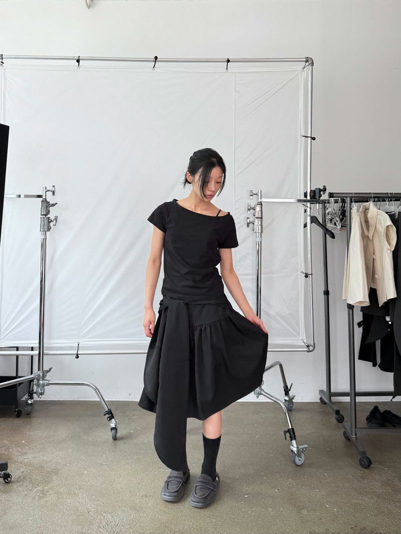WOOHWA（ウファ）の「タイラップミディスカート（スカート）」