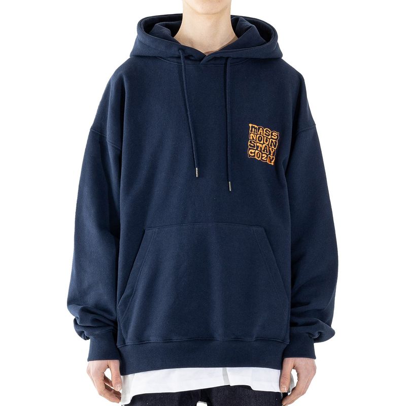MASSNOUN（マスノウン）の「CUSHION LOGO HOODIE MSHHD001-NV（Tops）」