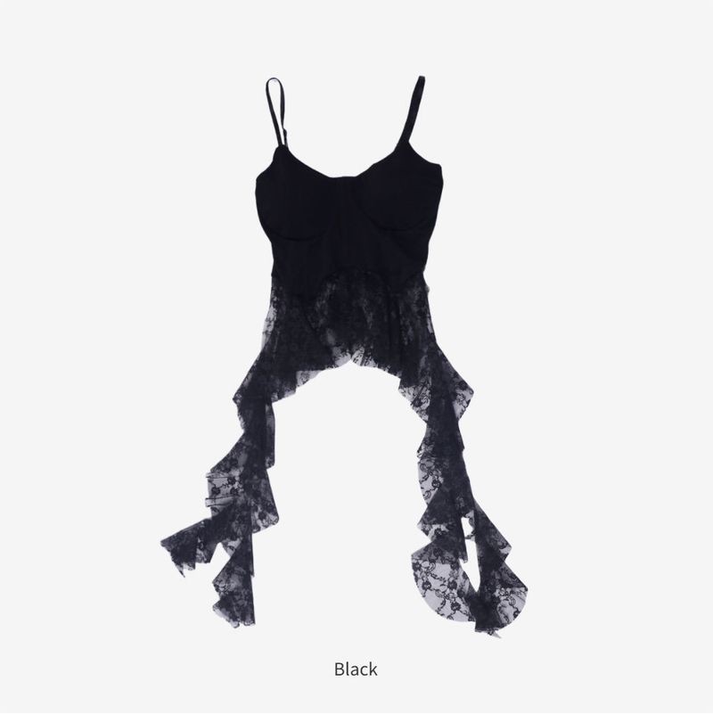 Bella Lace Uneven Sleeveless