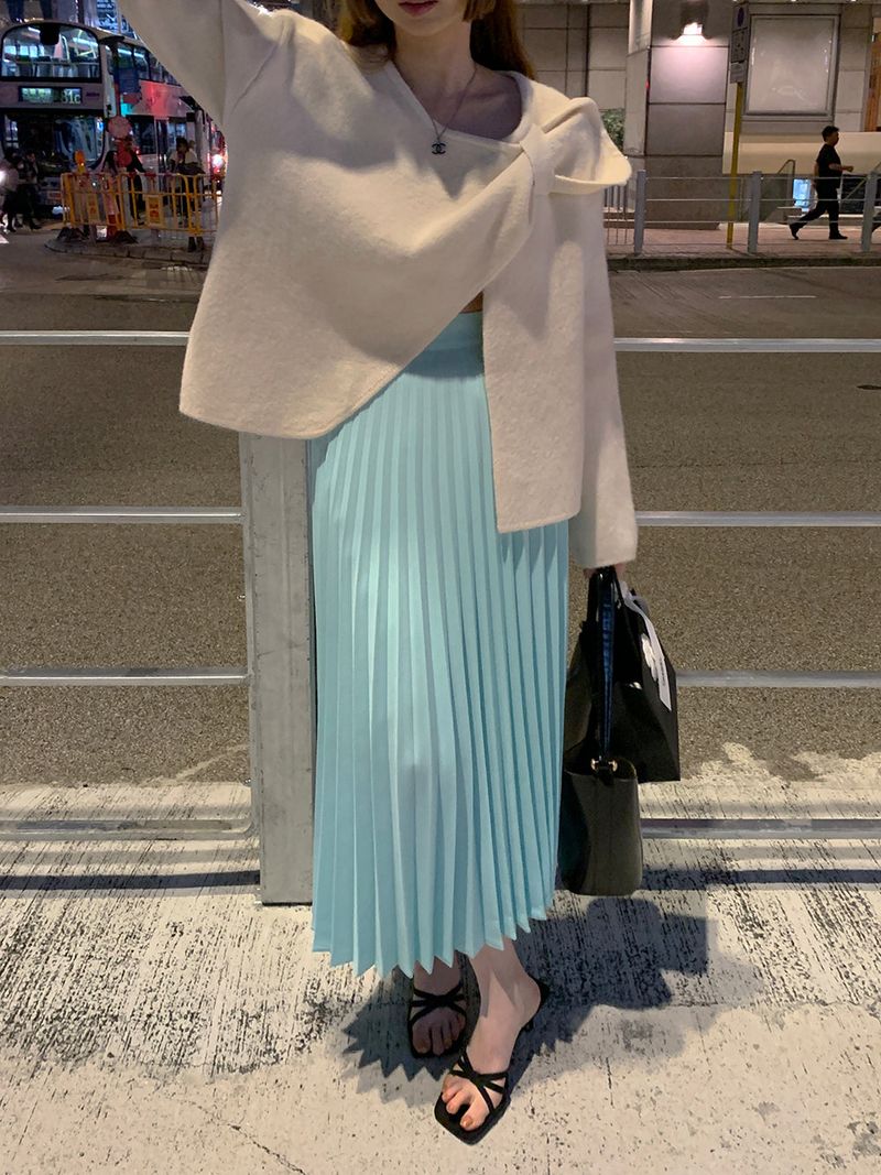 [MADE] LOVE MORE PINTUCK LONG SKIRT