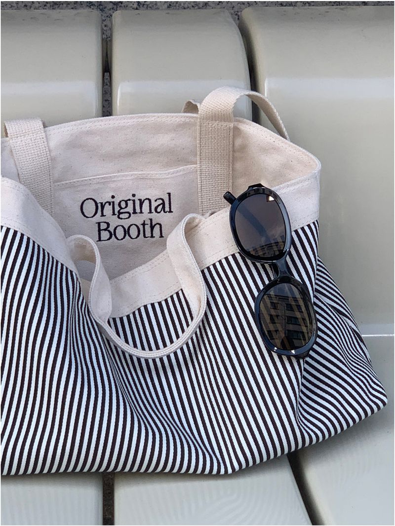 Original Booth(オリジナルブース)の「stripe reversible bag - deep black(Bags)」