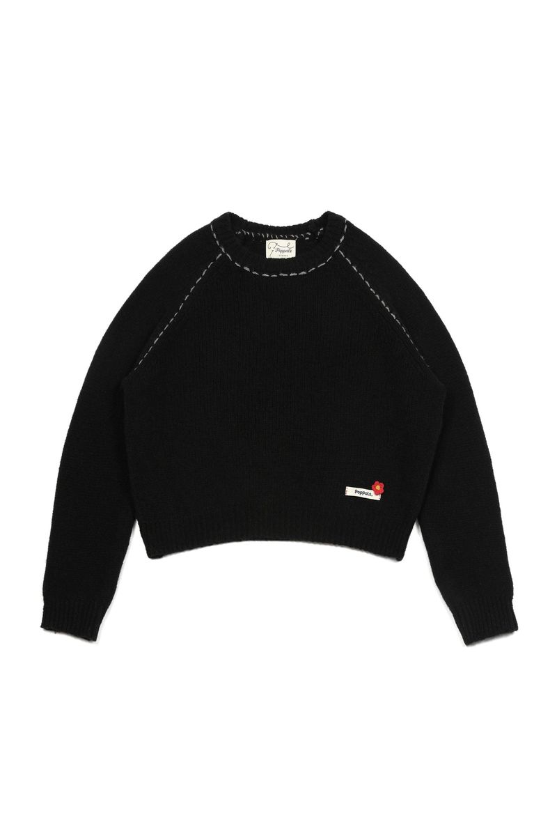 POPPALS（ポップパルズ）の「Pals Round Wool Knit [Black]（Tops）」