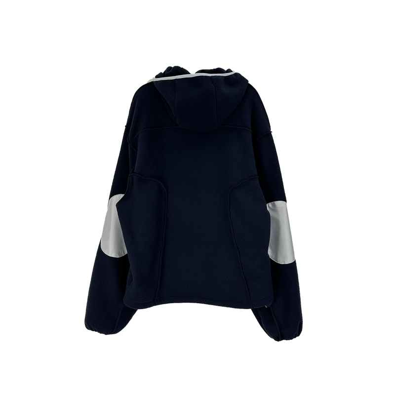 reverse elbow fleece zip-up