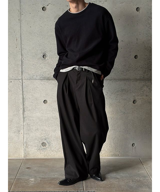 [Unisex] Crop layered round knit(3color)