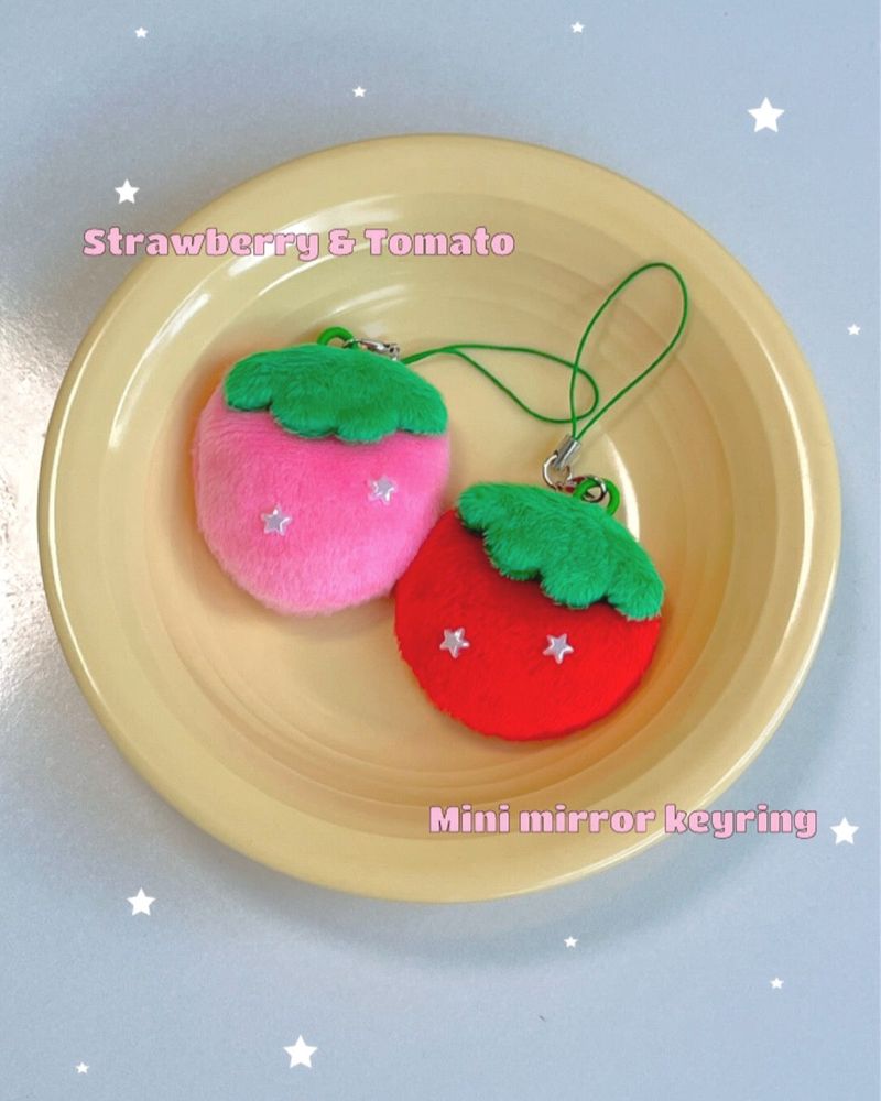 [MADE] ストロベリートマトミニミラーキーホルダー(2 types)