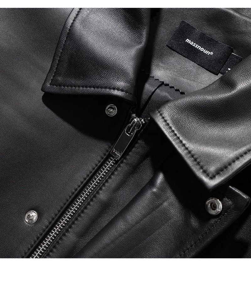 LAMSKIN OVERFIT BOMBER JACKET