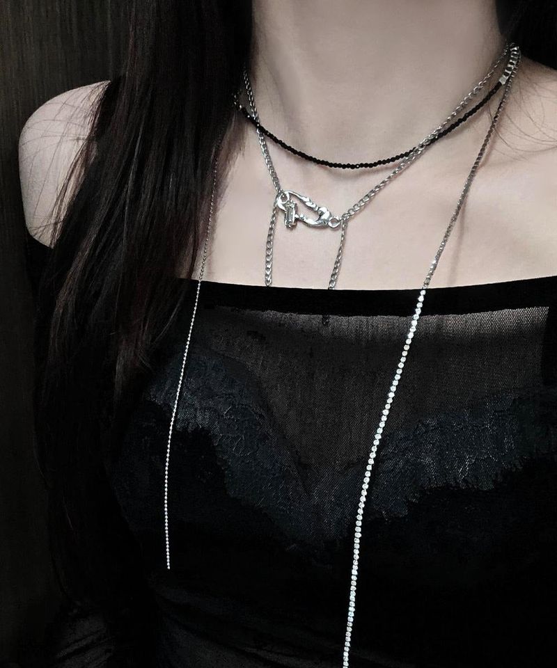 Bling chain drop necklace