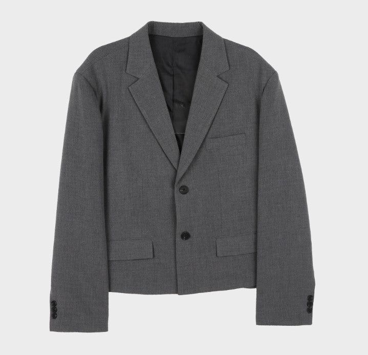 Youth Over Fit Crop Blazer (3color)