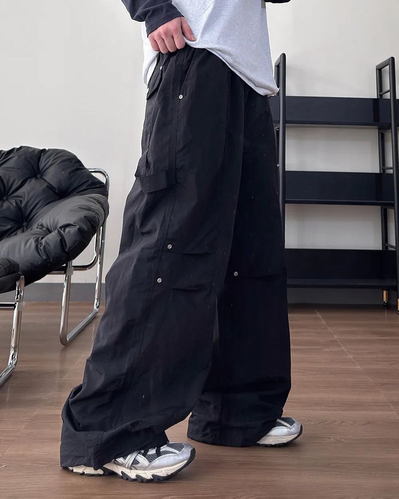 Dock rivet panel nylon pants