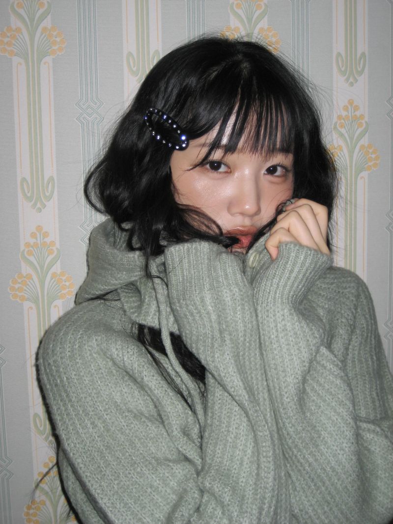 Dazzle cubic hair pin (Black)
