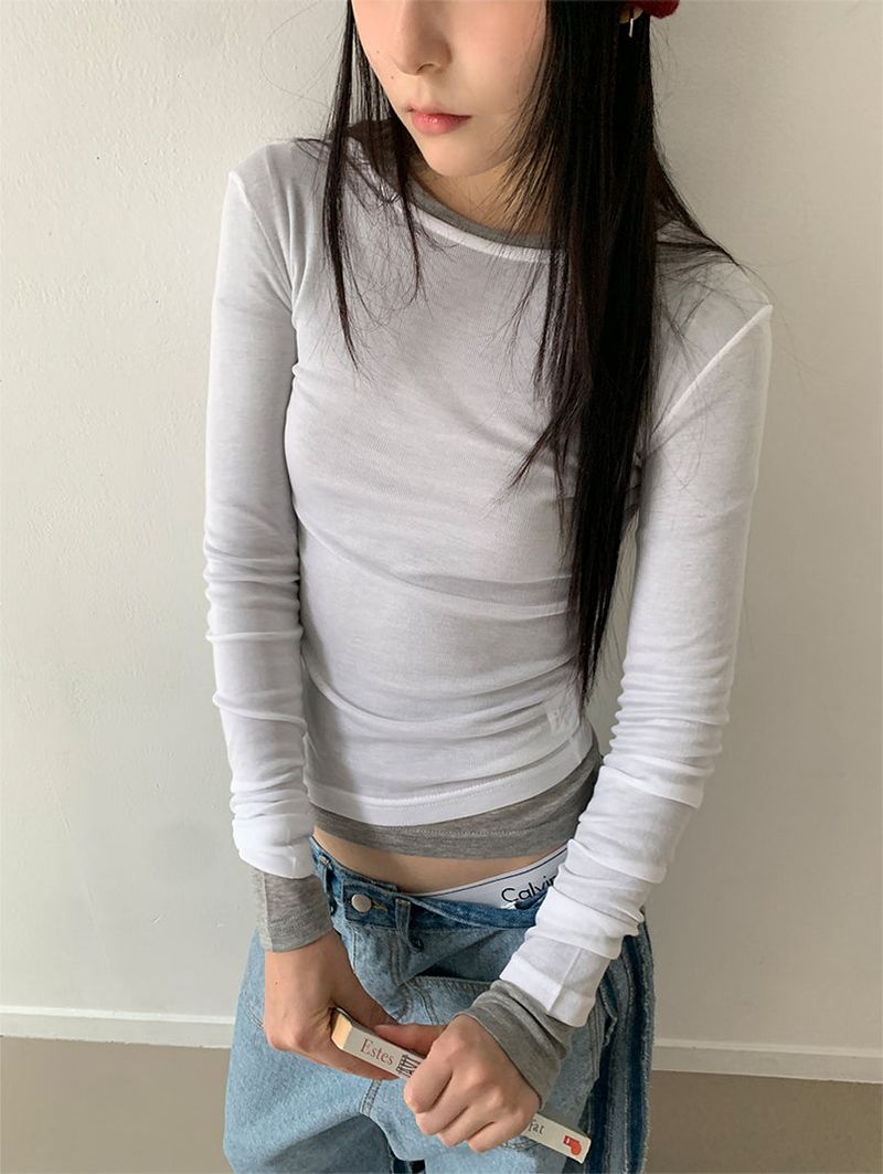 TENCEL LAYERED LONG SLEEVE (11C)