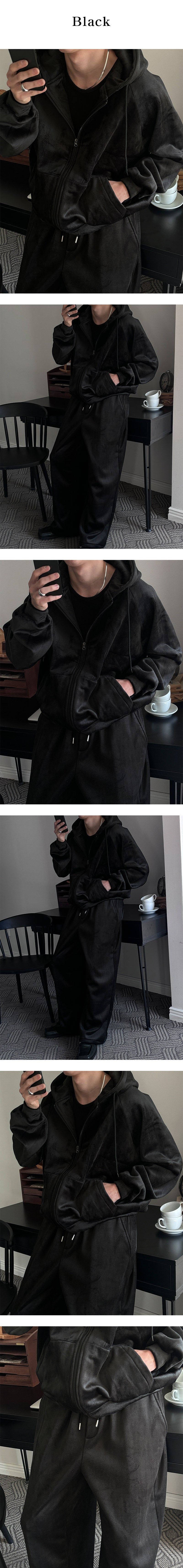 [SET UP] ベルベットシンコーデュロイフードジップアップ(3color)