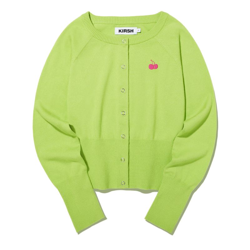 MONO CHERRY CROP CARDIGAN [LIME]