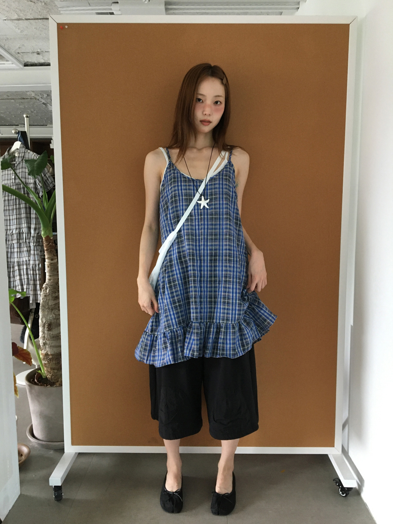 Tartan frill check dress (2color)