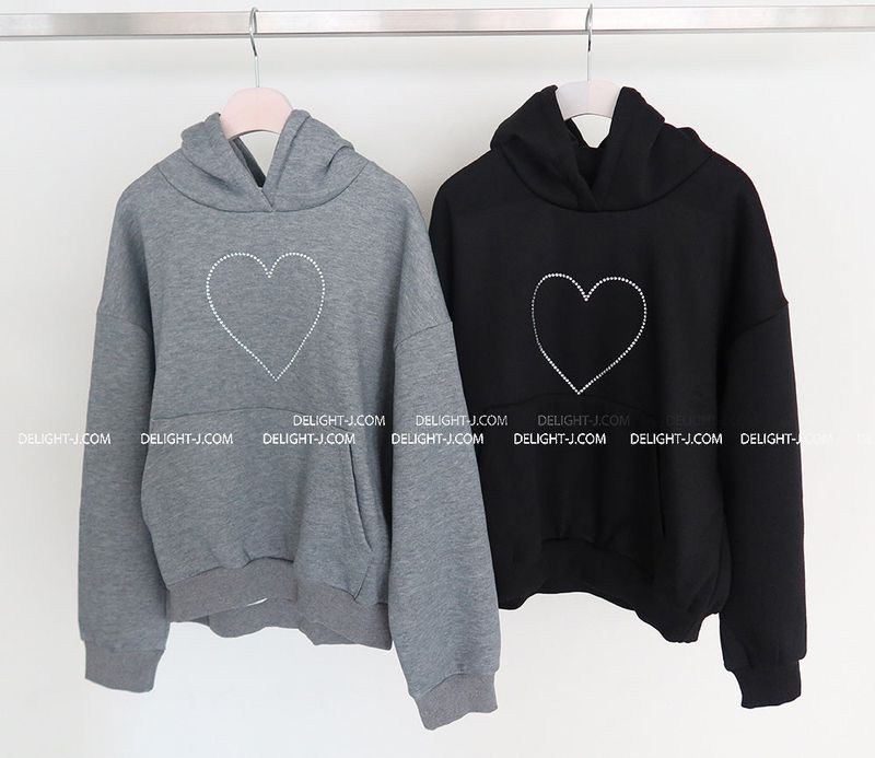 Heart Cubic Napping Hooded & Jogger Two-Piece Set