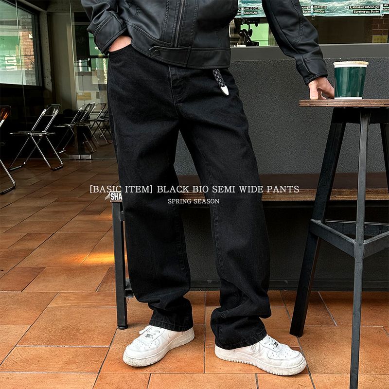 LAURANT（ロラン）の「[BASIC ITEM] Black bio semi wide pants（Pants）」