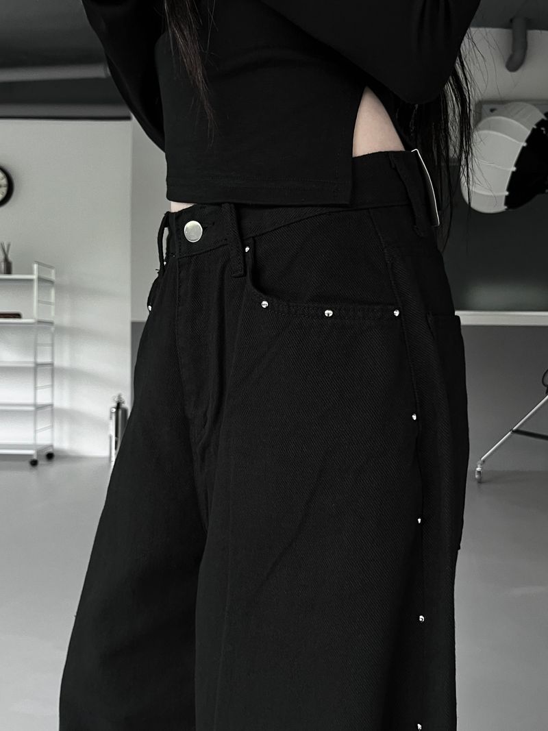 studded balloon wide pants (2color)