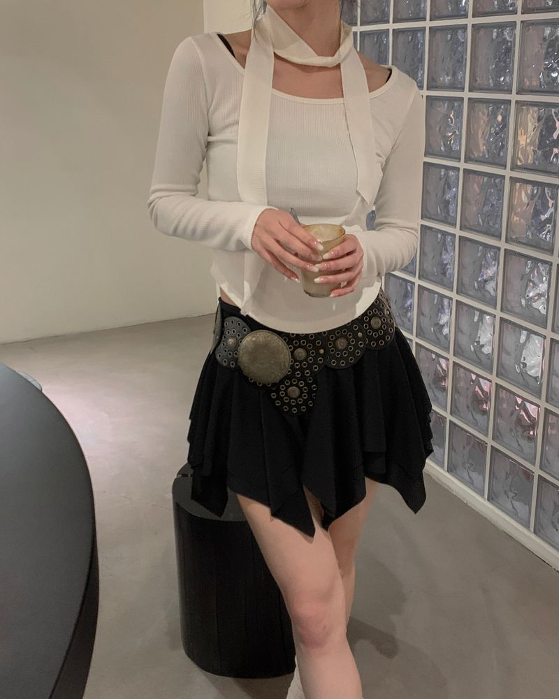 Flare cancan skirt