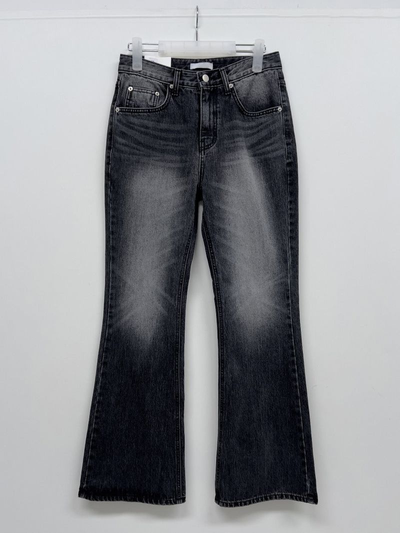 [unisex] 641 cat-washed bootcut denim pants