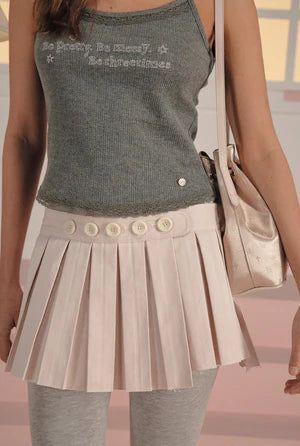 Button wrap skirt - pink