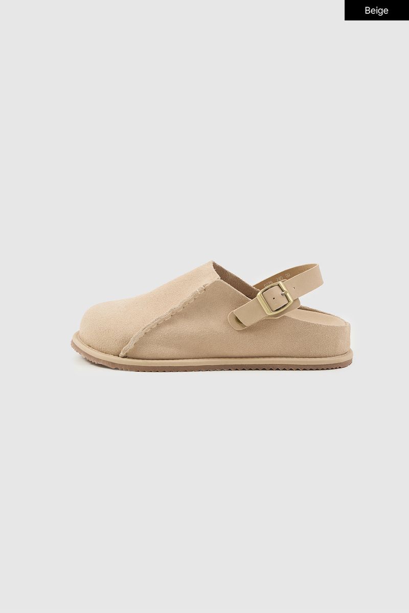 Mellow suede clog mule