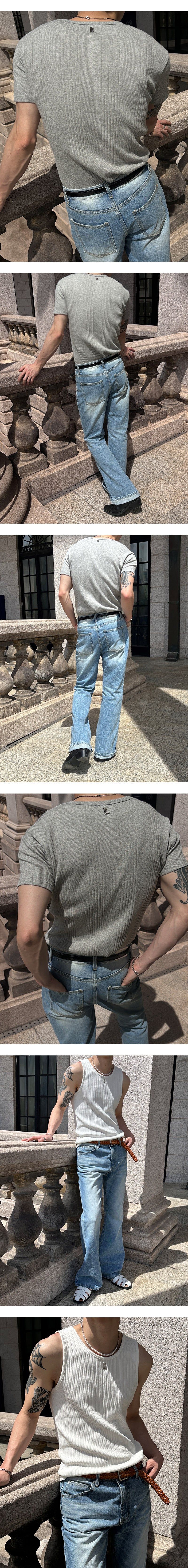 [Unisex] All brush flare denim pants