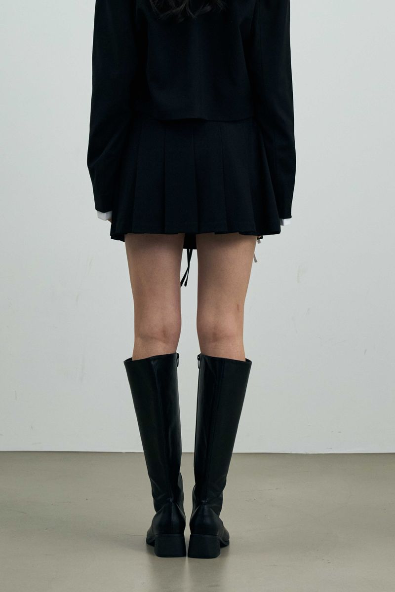 MILD PLEATS SKIRT PANTS / BLACK