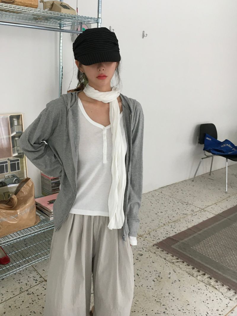 Slab Sweat 2-Way Hooded Zip Up (4c)