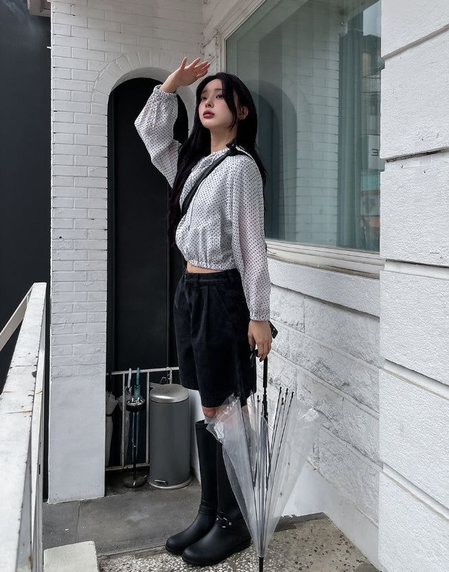 Summer Dot Rain Crop Hood Jumper