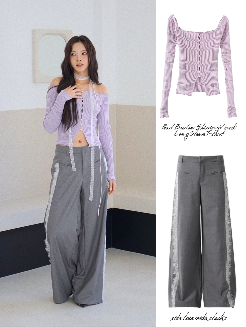 dereborujo（ドレボルゾー）の「side lace wide slacks（Pants）」