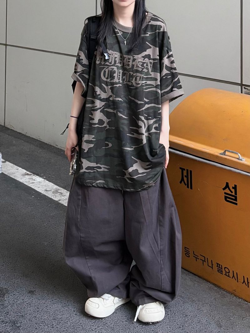 cotton snap balloon pants