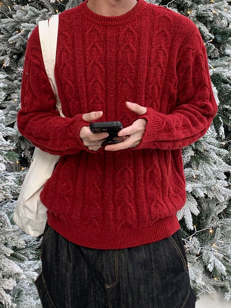 Cozy warmer cable round knit