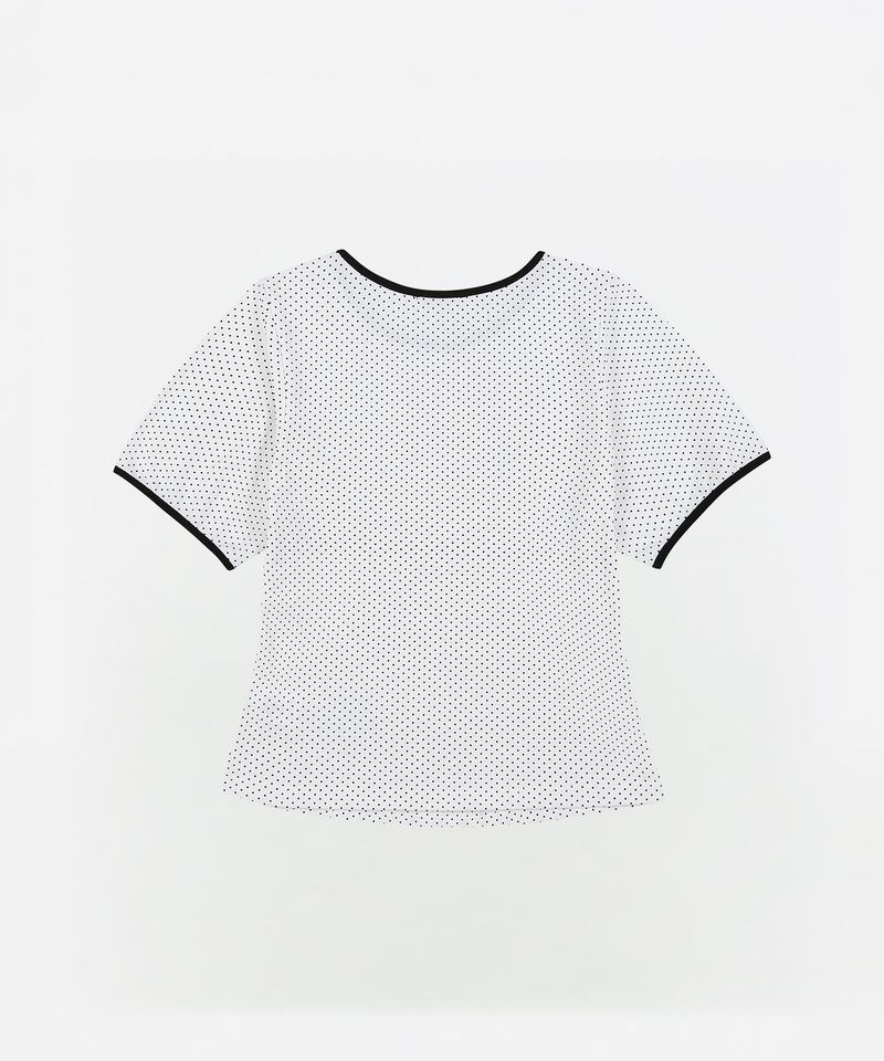 DOT STAR LINGER SLIM T-SHIRTS [WHITE]